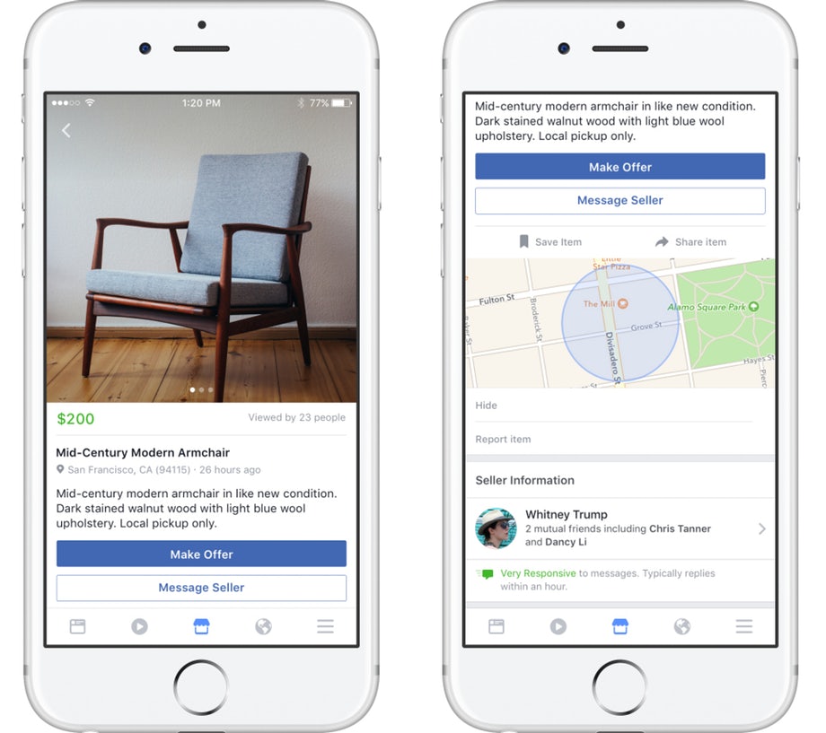 Markplatz auf Facebook (Quelle: Facebook)